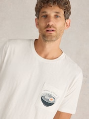 White Stuff White Ramen Graphic 100% Cotton T-Shirt - Image 4 of 6