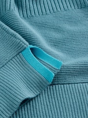White Stuff Blue Jana Mix Stitch Jumper - Image 6 of 6