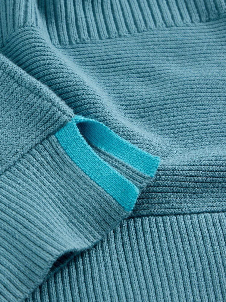 White Stuff Blue Jana Mix Stitch Jumper - Image 6 of 6