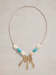 White Stuff Natural Cherry Multi Bead Necklace - Image 1 of 2
