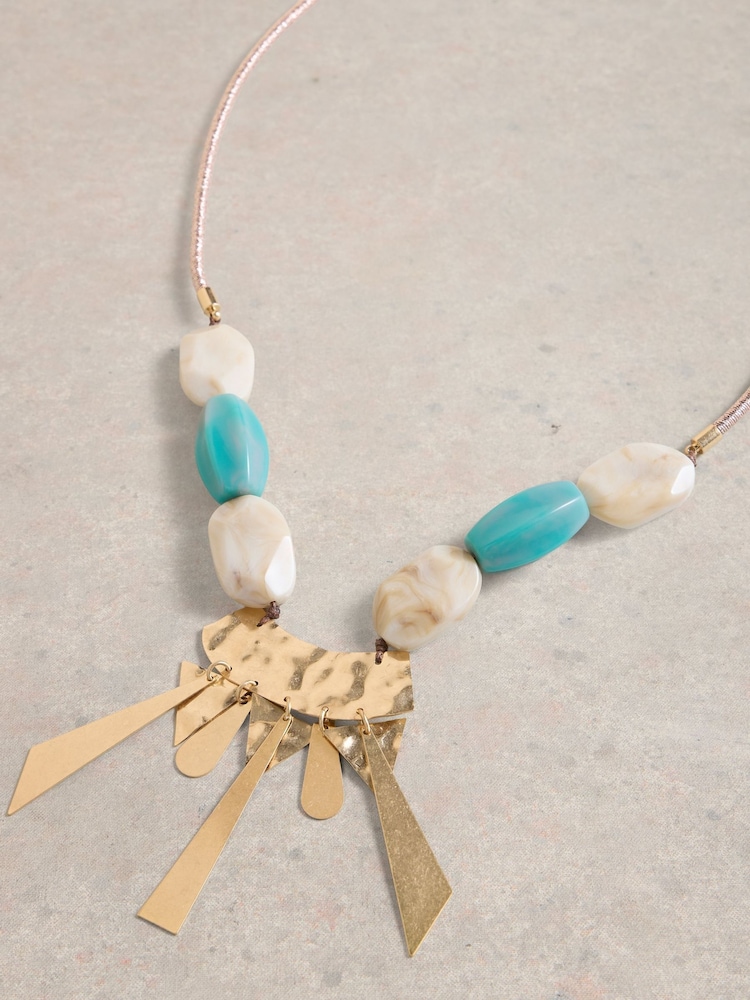 White Stuff Natural Cherry Multi Bead Necklace - Image 2 of 2