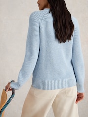 White Stuff Blue Bailey 100% Organic Cotton Jumper - Image 3 of 6