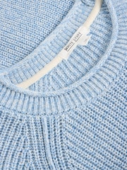 White Stuff Blue Bailey 100% Organic Cotton Jumper - Image 6 of 6