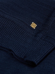 White Stuff Blue Attadale Crew Neck 100% Organic Cotton Jumper - Image 6 of 6
