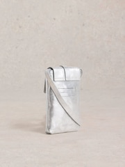 White Stuff Silver Clara Buckle Leather Phone Bag - Image 2 of 4