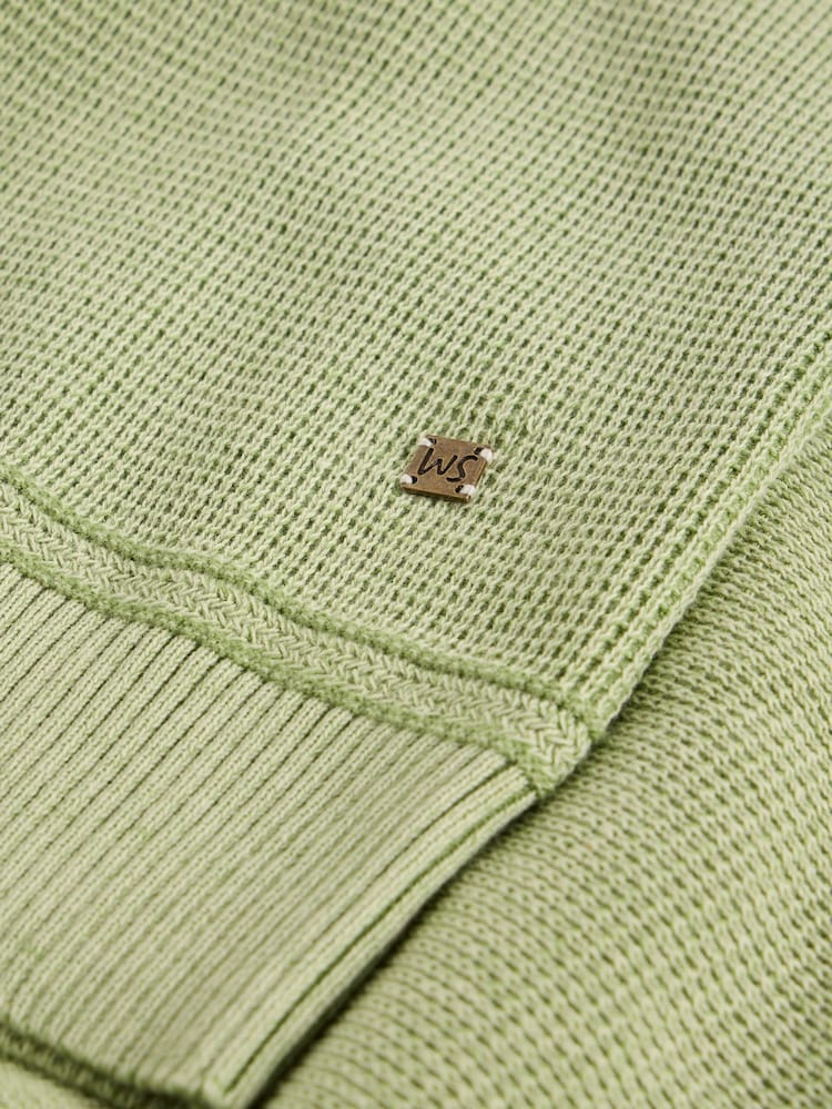 White Stuff Green Attadale Crew Neck 100% Organic Cotton Jumper - Image 6 of 6