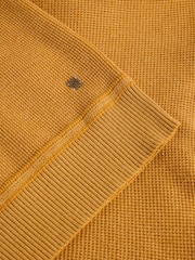 White Stuff Yellow Attadale Crew Neck 100% Organic Cotton Jumper - Image 6 of 6