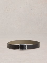 White Stuff Black Reversible Leather Belt - Image 2 of 3