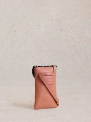 Rosa - White Stuff Coco Leather Phone Bag - Imagen 2 de 4
