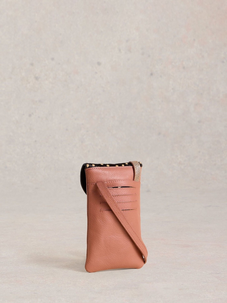 Rosa - White Stuff Coco Leather Phone Bag - Imagen 2 de 4