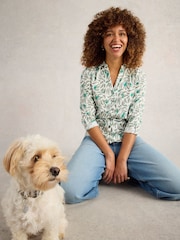 White Stuff Green Annie 100% Cotton Jersey Shirt - Image 4 of 6