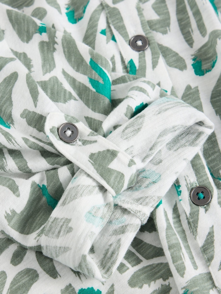 White Stuff Green Annie 100% Cotton Jersey Shirt - Image 6 of 6