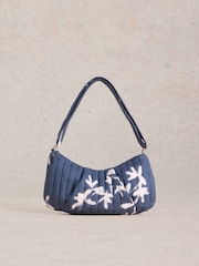 White Stuff Blue 100% Cotton Zoe Printed Sling Bag - Image 1 of 4
