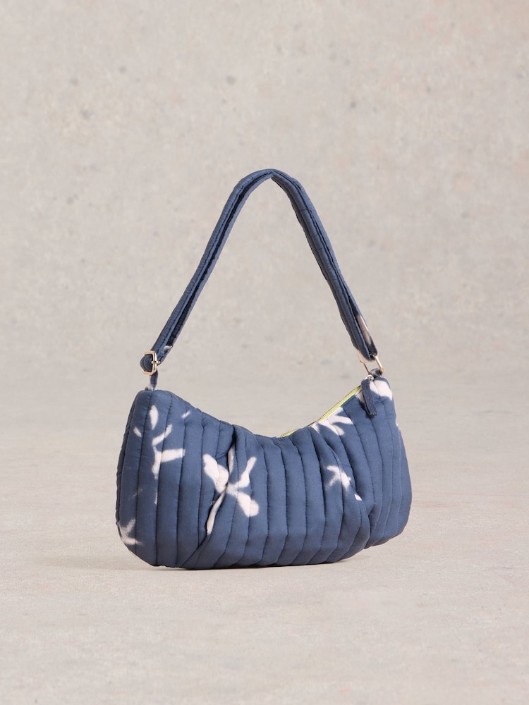 White Stuff Blue 100% Cotton Zoe Printed Sling Bag - Image 4 of 4