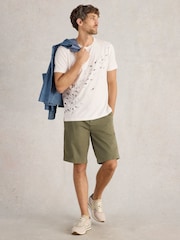 White Stuff Swimming Fish 100% Cotton Graphic T-Shirt - Image 3 of 6