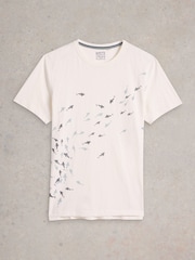 White Stuff Swimming Fish 100% Cotton Graphic T-Shirt - Image 5 of 6