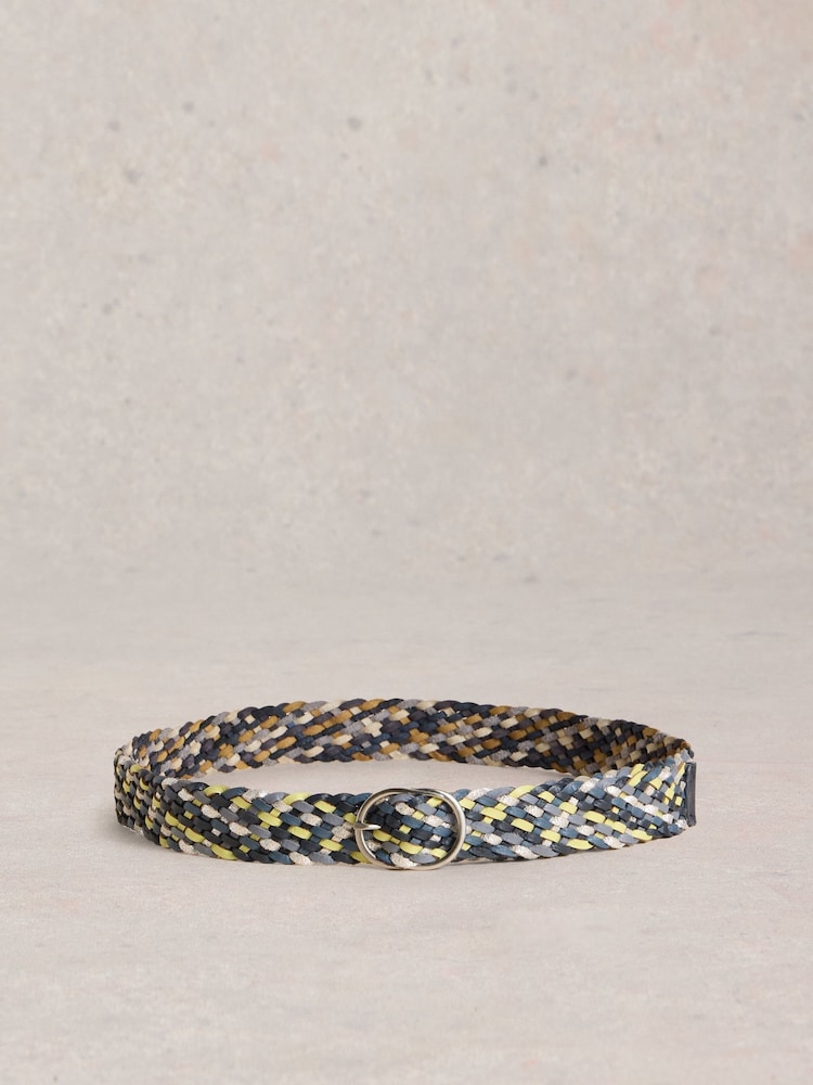 White Stuff Blue Leather Weave Belt - Image 2 of 3 White Stuff Blue Leather Weave Belt - Image 2 of 3