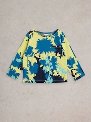 White Stuff Yellow 100% Cotton Demi Dolman T-Shirt - Image 5 of 6