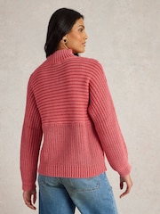 White Stuff Pink Marley Mix Jumper - Image 2 of 6