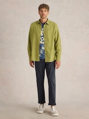 White Stuff Green Bruton Oxford 100% Organic Cotton Shirt - Image 3 of 6
