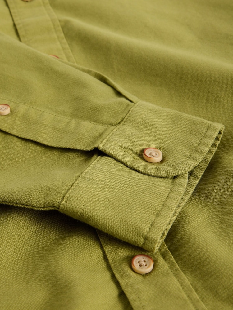 White Stuff Green Bruton Oxford 100% Organic Cotton Shirt - Image 6 of 6
