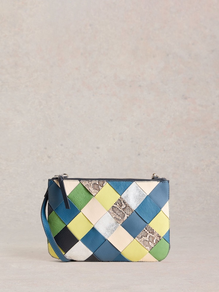 White Stuff Blue Connie Double Pouch Crossbody Bag - Image 1 of 5