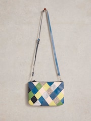 White Stuff Blue Connie Double Pouch Crossbody Bag - Image 3 of 5