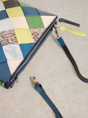 White Stuff Blue Connie Double Pouch Crossbody Bag - Image 5 of 5
