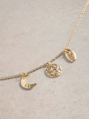 White Stuff Gold Tone Luna Earrings & Necklace Set - Image 3 of 3