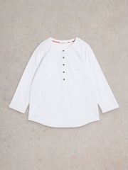 White Stuff White Beth 3/4 Sleeve 100% Cotton Shirt - Image 5 of 6