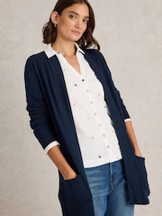 modra - White Stuff Tanya Longline pletena jopa - Slika 3 iz 6