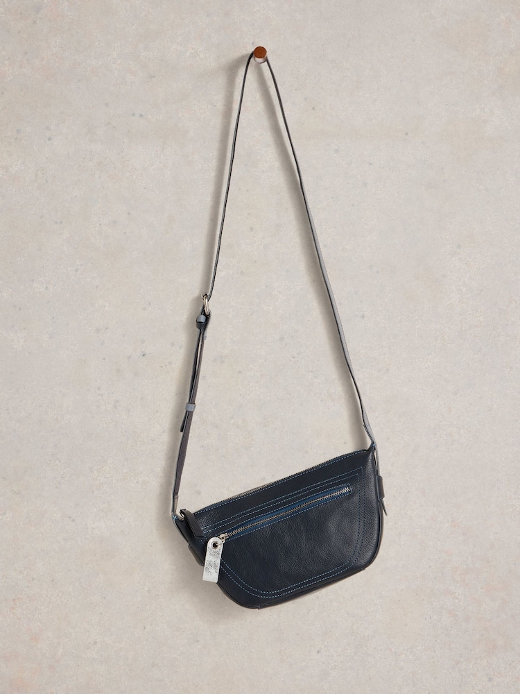 White Stuff Blue Caro Crossbody Bag - Image 1 of 4