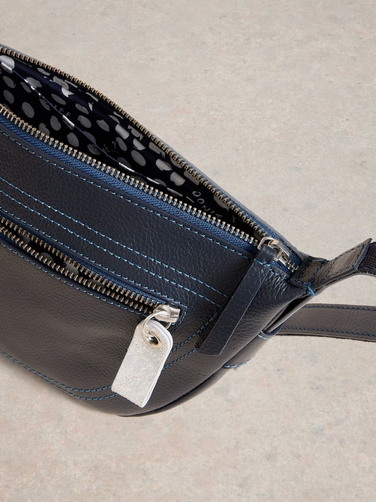 White Stuff Blue Caro Crossbody Bag - Image 4 of 4