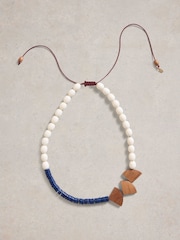 White Stuff Blue Beech Multi Bead Necklace - Image 1 of 2