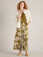 White Stuff Green Iris Linen T-Shirt - Image 4 of 6