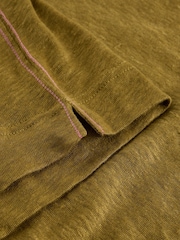 White Stuff Green Iris Linen T-Shirt - Image 6 of 6