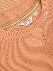 White Stuff Pink Attadale Crew Neck 100% Organic Cotton Jumper - Image 6 of 6