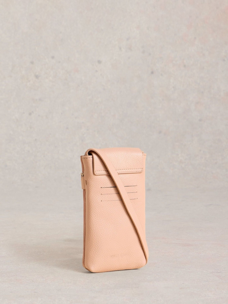 White Stuff Pink Emmy Leather Phone Bag - Image 2 of 4