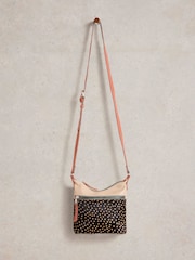 White Stuff Black Mini Farrah Leather Crossbody Bag - Image 3 of 4