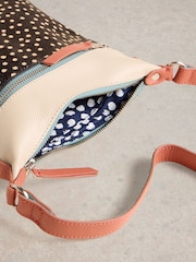 White Stuff Black Mini Farrah Leather Crossbody Bag - Image 4 of 4