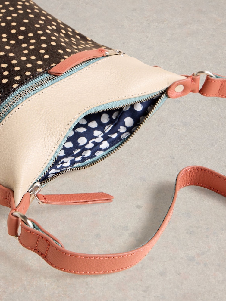 White Stuff Black Mini Farrah Leather Crossbody Bag - Image 4 of 4
