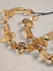 White Stuff Natural Hazel Chunky Bead Necklace - Image 2 of 2