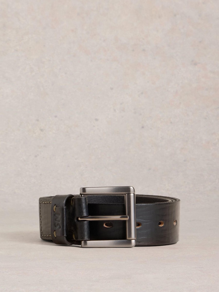 White Stuff Black Multi Punch Leather Belt - Image 2 of 3 White Stuff Black Multi Punch Leather Belt - Image 2 of 3