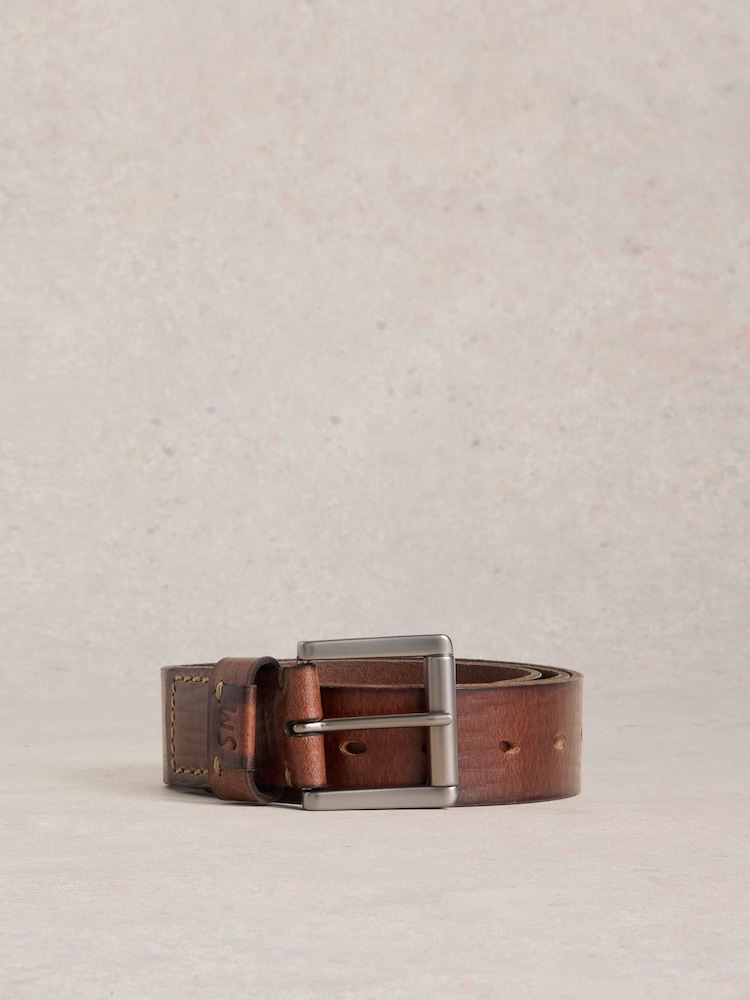 White Stuff Brown Multi Punch Leather Belt - Image 2 of 3 White Stuff Brown Multi Punch Leather Belt - Image 2 of 3