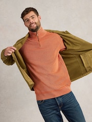 White Stuff Orange 100% Cotton Attadale Funnel Neck Jumper - Image 1 of 6