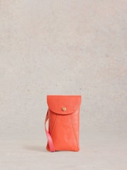 White Stuff Red Coco Leather Phone Bag - Image 1 of 4