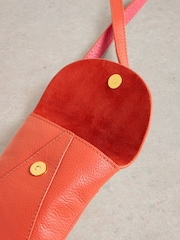 White Stuff Red Coco Leather Phone Bag - Image 4 of 4