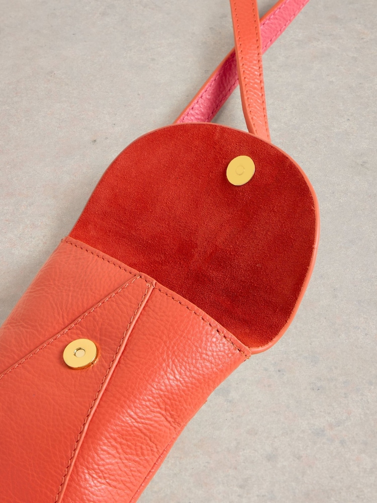 White Stuff Red Coco Leather Phone Bag - Image 4 of 4