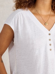White Stuff White Nina Linen Vest - Image 4 of 6