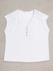 White Stuff White Nina Linen Vest - Image 5 of 6